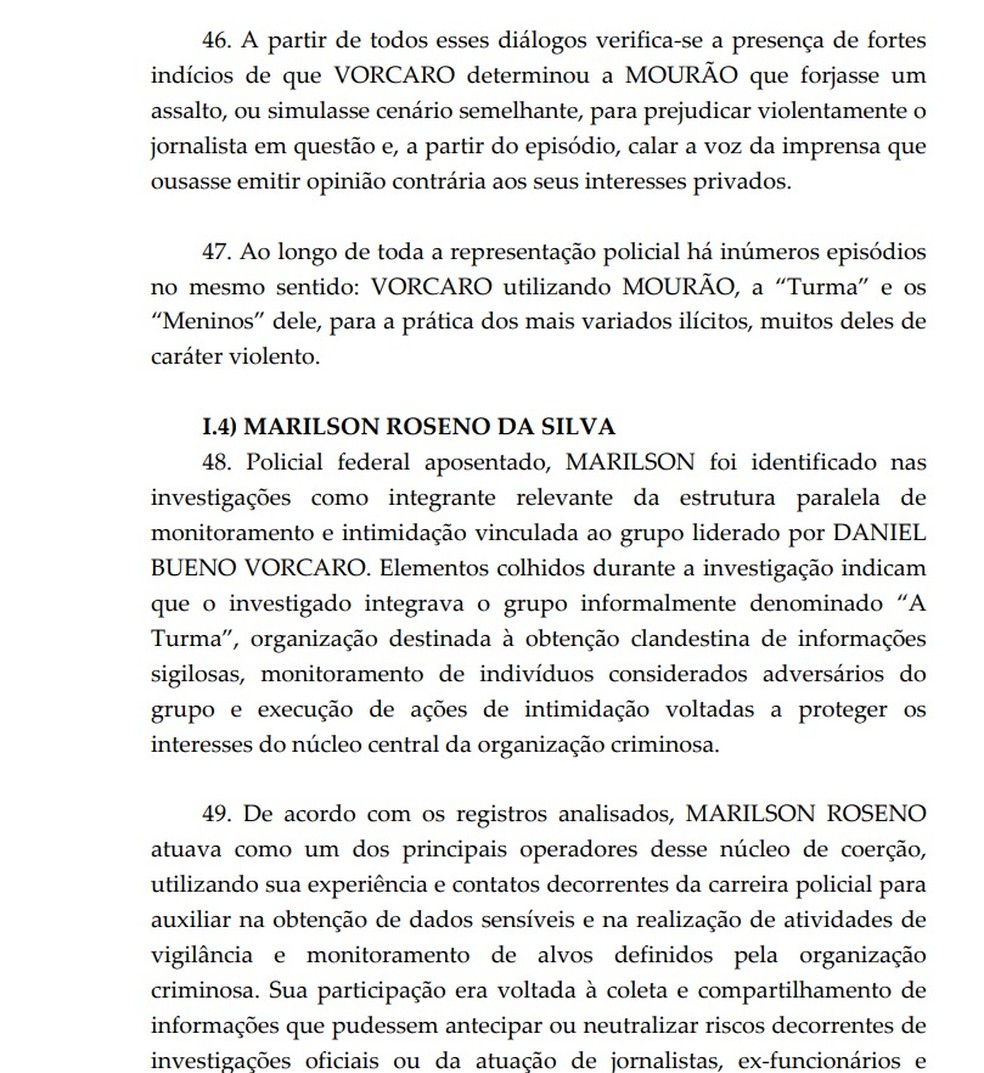 Decisão do ministro André Mendonça autorizando prisão de Daniel Vorcaro fala sobre plano contra Lauro Jardim. — Foto: Reprodução