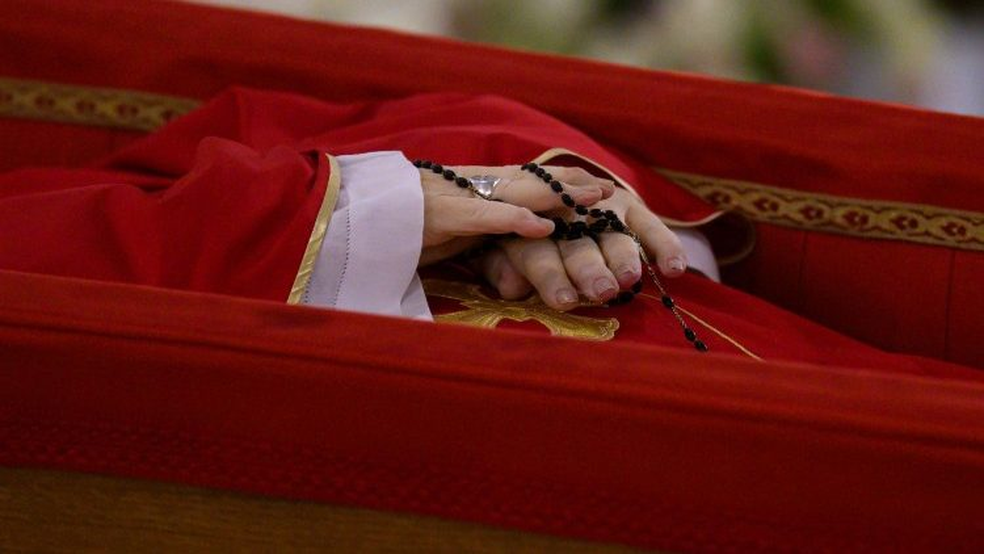 Corpo do papa Francisco. — Foto: Divulgação/Vatican Media