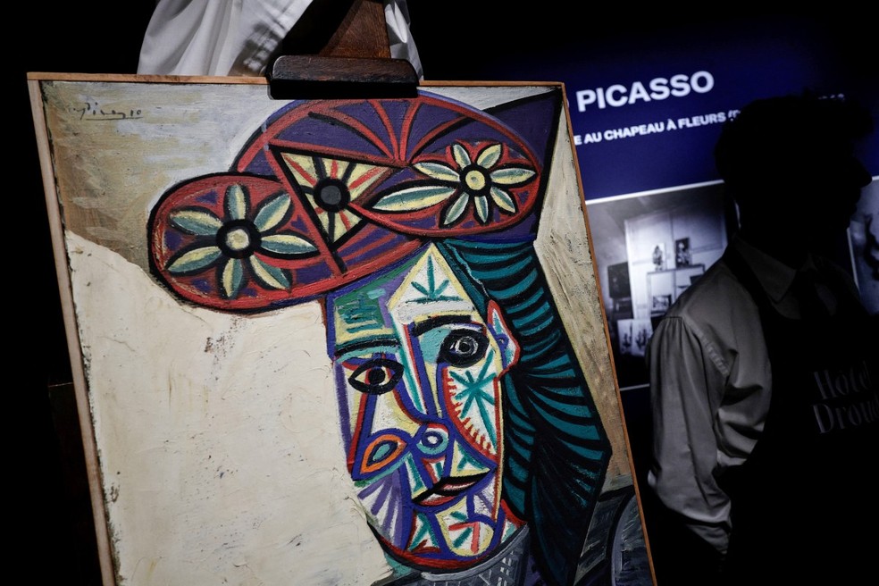 Quadro de Picasso revelado nesta quinta-feira (18). — Foto: STEPHANE DE SAKUTIN / AFP