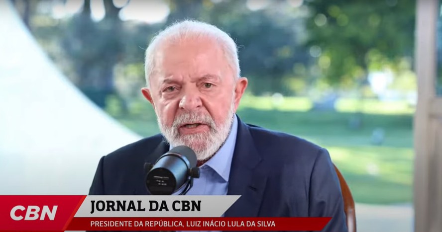 Presidente Lula durante entrevista à CBN.