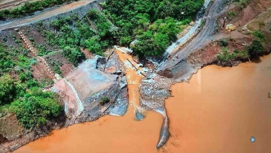Vazamento em mina da Vale despeja volume equivalente a 88 piscinas olímpicas em rios de Ouro Preto