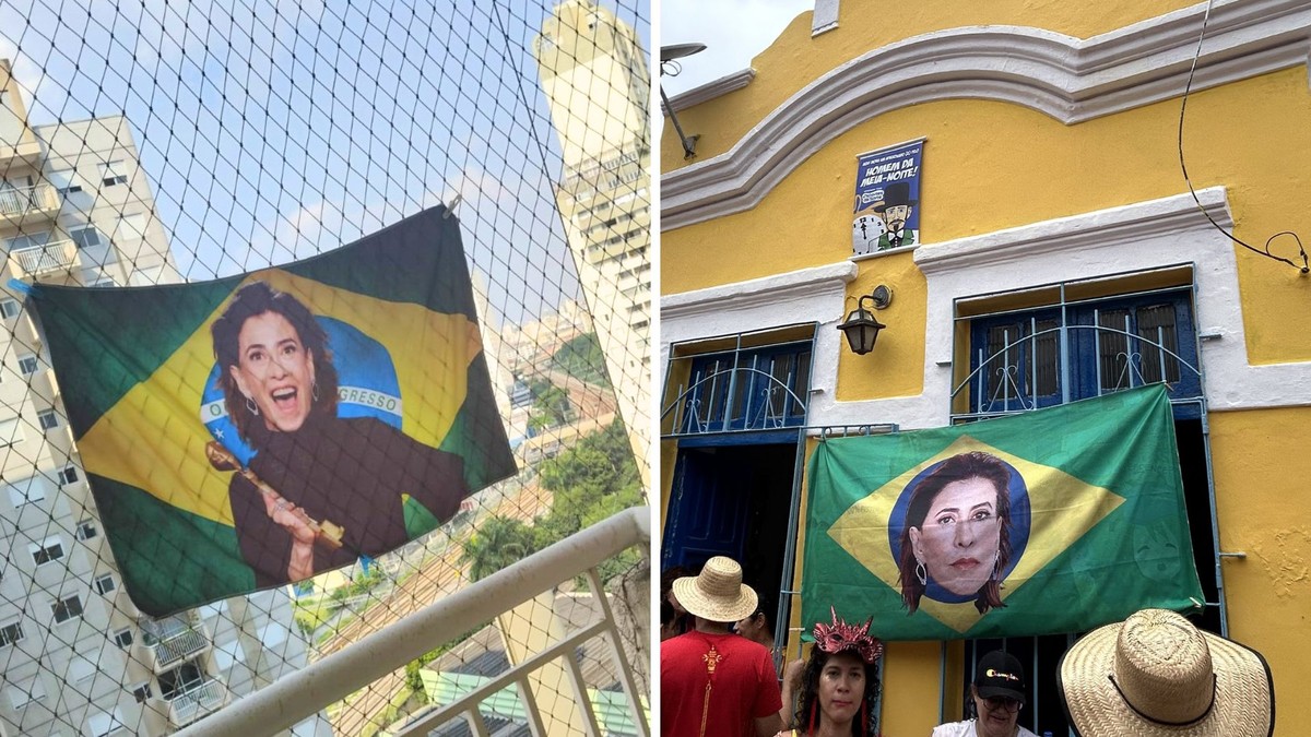É clima de Copa: brasileiros fazem decorações de Fernanda Torres e ...