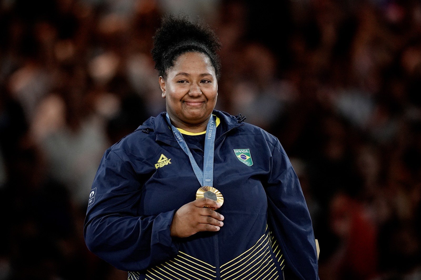 Jogos Olímpicos Paris 2024 - Judô Feminino - Beatriz Souza conquista ouro.  — Foto: Alexandre Loureiro/COB