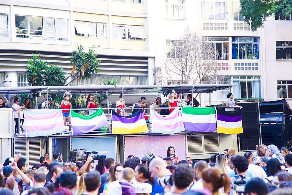 Marcha do Orgulho Trans em São Paulo, em 2019. — Foto: Reprodução/Wikimedia Commons