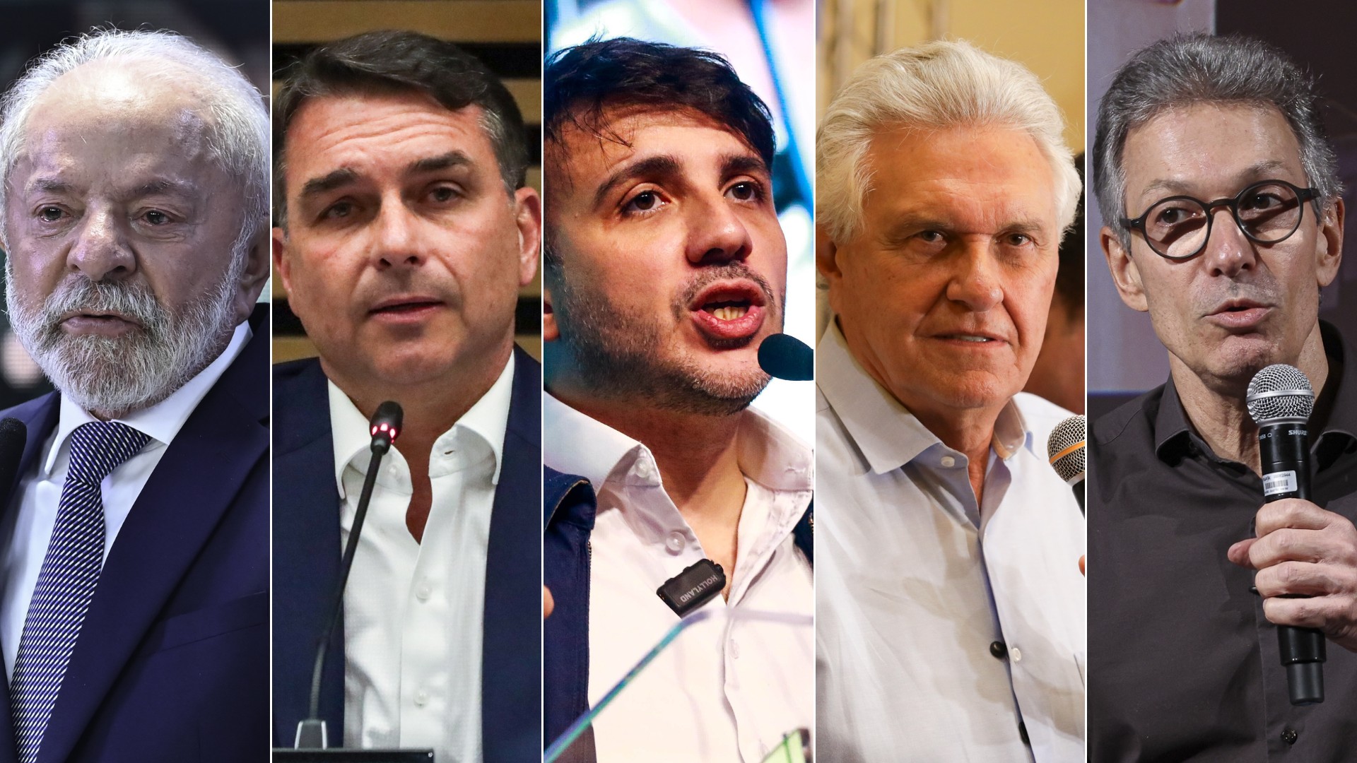 Lula destaca ações do governo, Flávio foca em segurança e Caiado promete tirar PT do poder na estreia eleitoral - QTU Questões do Universo