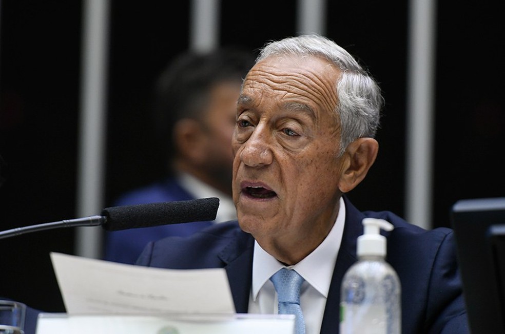 Marcelo Rebelo de Sousa, presidente de Portugal. — Foto: Edilson Rodrigues/Agência Senado