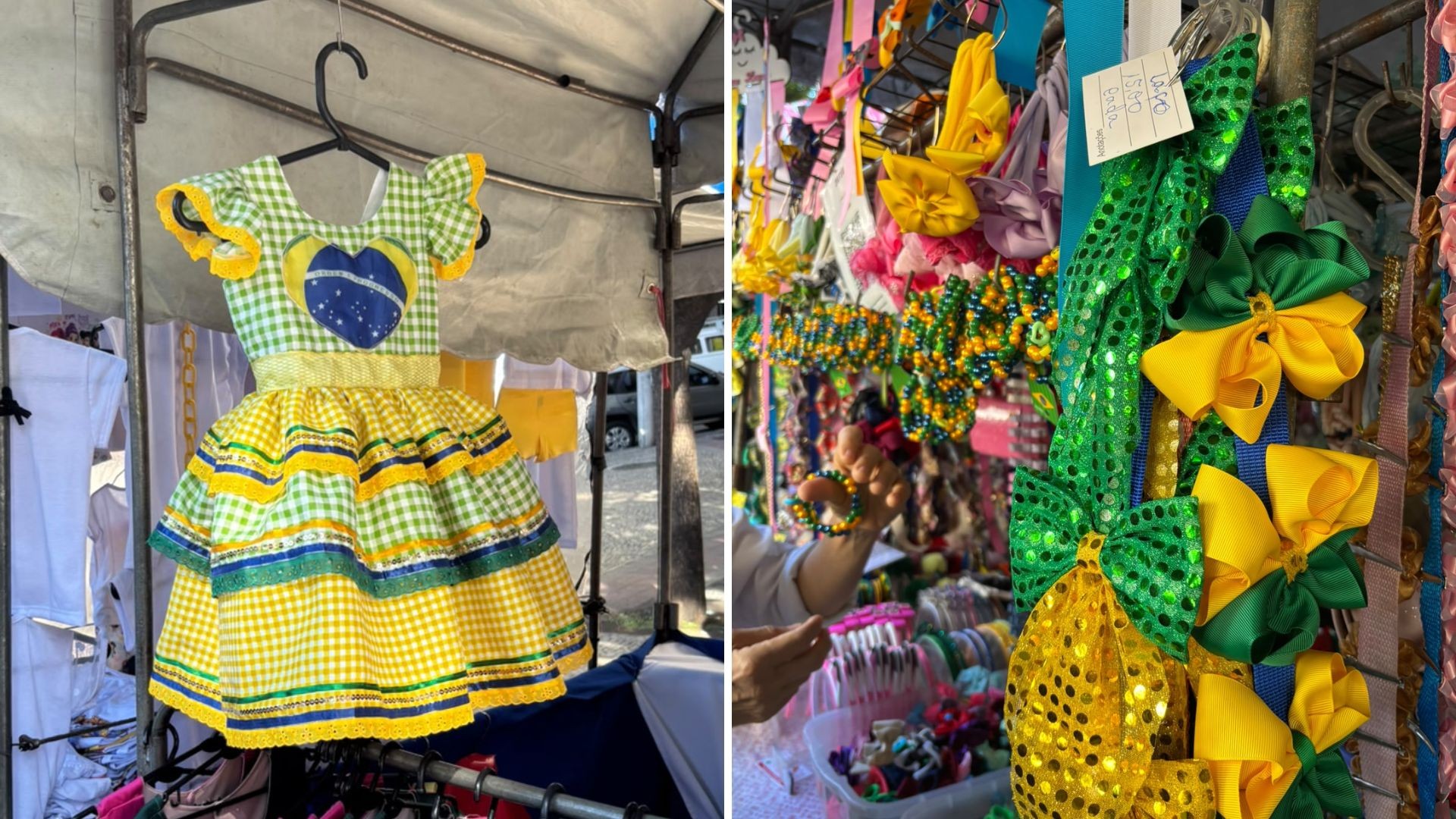Feira Hippie de BH junta Copa do Mundo e festa junina em roupas e acessórios temáticos