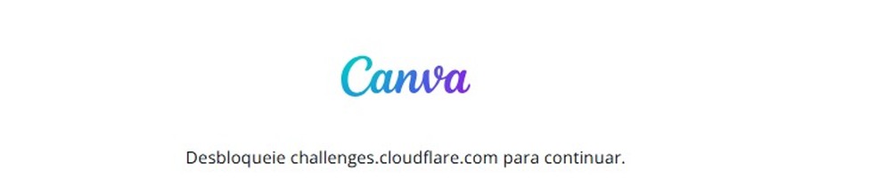 Canva fora do ar. — Foto: Reprodução