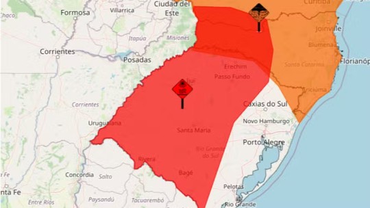 Inmet emite alerta vermelho para onda de calor no Sul