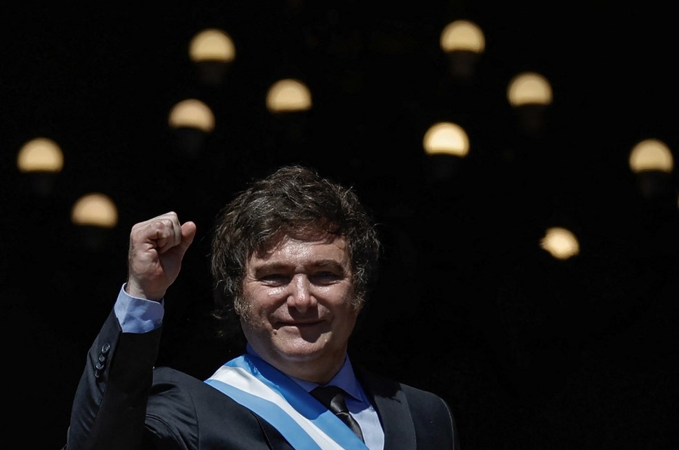 Presidente da Argentina Javier Milei — Foto: emiliano lasalvia / AFP
