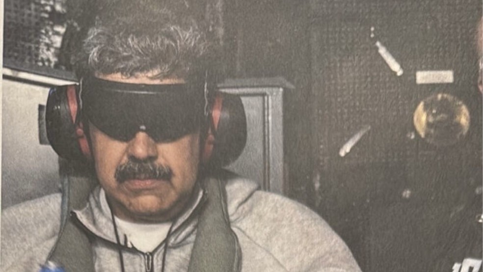Donald Trump divulga foto de Nicolás Maduro capturado — Foto: Reprodução