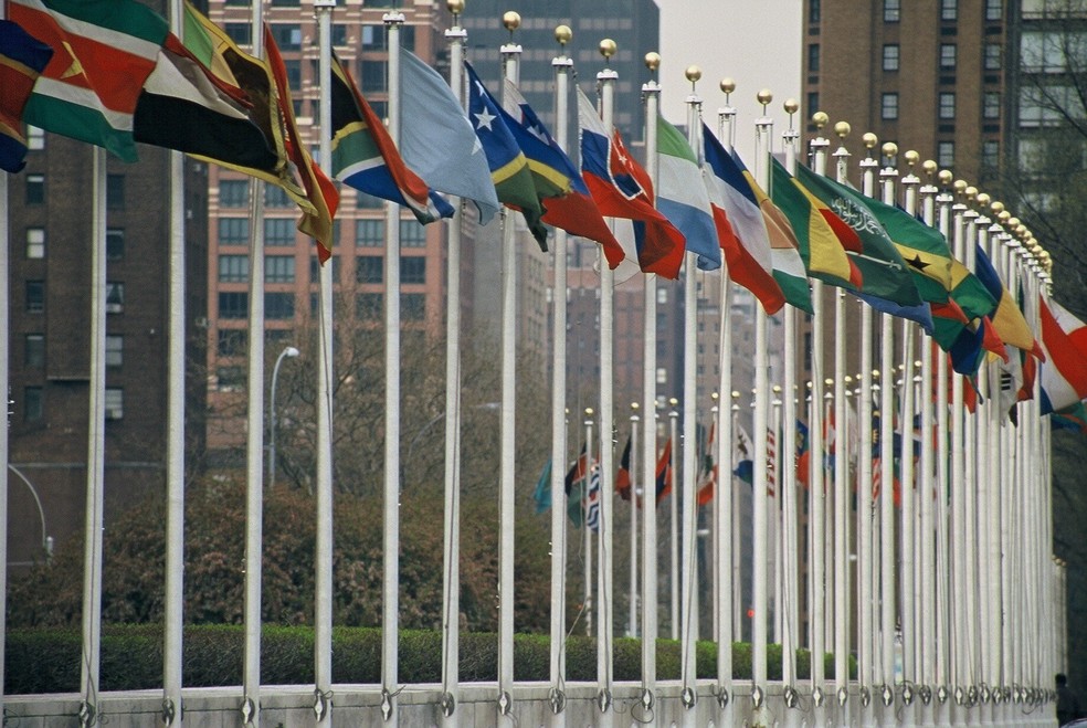 Estados-membros da ONU. — Foto: Wikimedia Commons