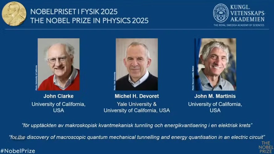 Quem são os três vencedores do prêmio Nobel de Física 2025?