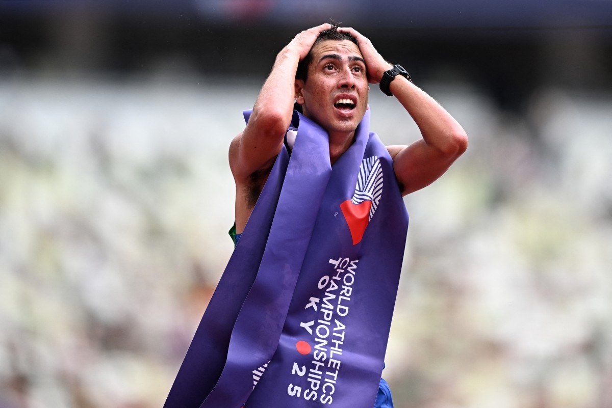 Pai e treinador comemora título mundial de Caio Bonfim: 'presente antecipado'