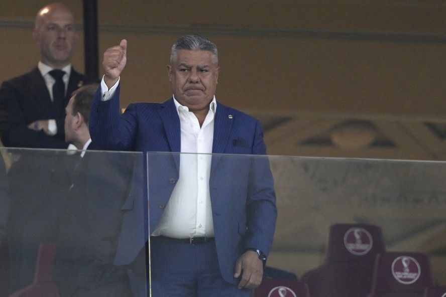 O presidente da Associação Argentina de Futebol, Claudio Fabian Tapia, durante a Copa do Mundo.
