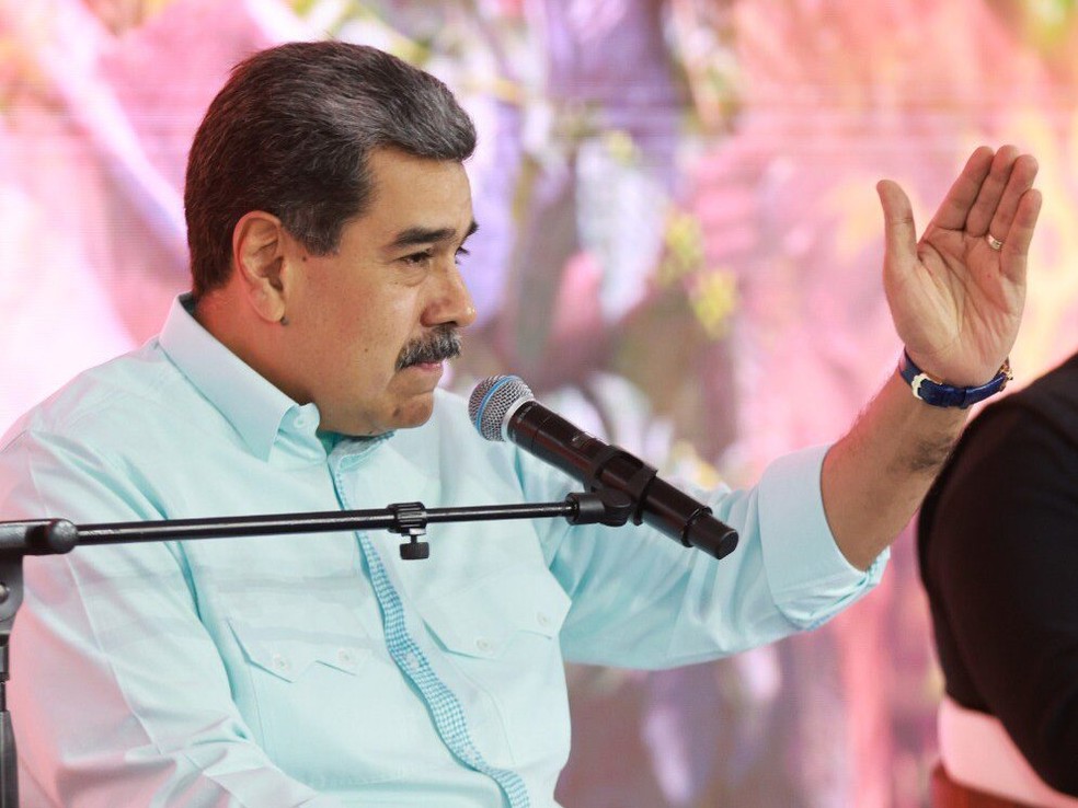 Nicol&aacute;s Maduro em apari&ccedil;&atilde;o p&uacute;blica de evento na Venezuela. &mdash; Foto: Divulga&ccedil;&atilde;o/Prensa Presidencial Venezuela