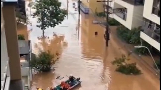 Em São Leopoldo (RS), cerca de 180 mil pessoas estão afetadas pelas chuvas