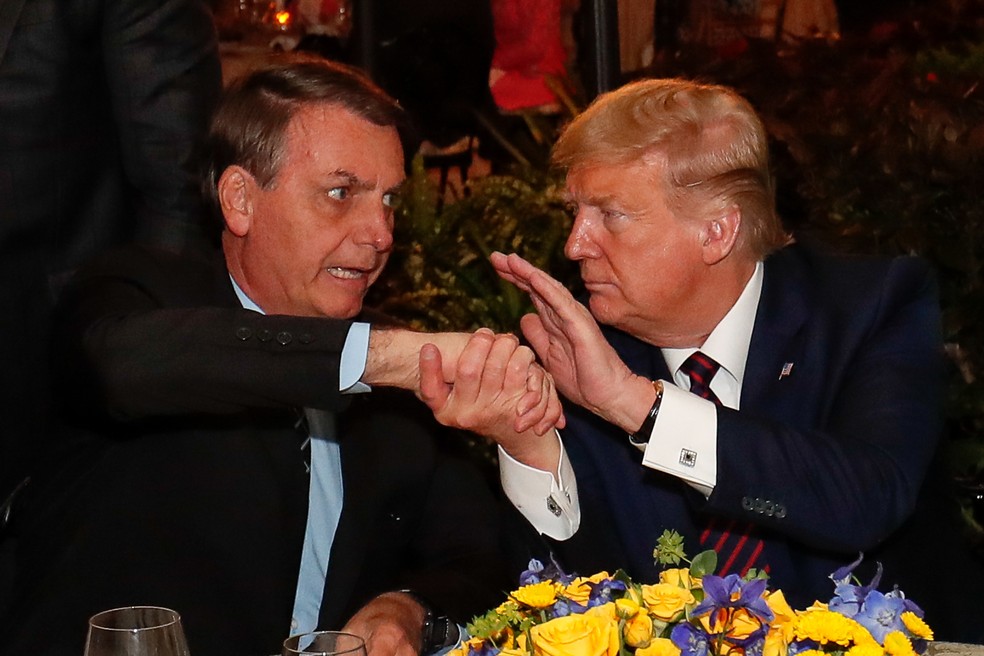 Jair Bolsonaro e Donald Trump — Foto: Alan Santos/PR