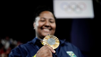 Jogos Olímpicos Paris 2024 - Judô Feminino - Beatriz Souza conquista ouro.  — Foto: Alexandre Loureiro/COB