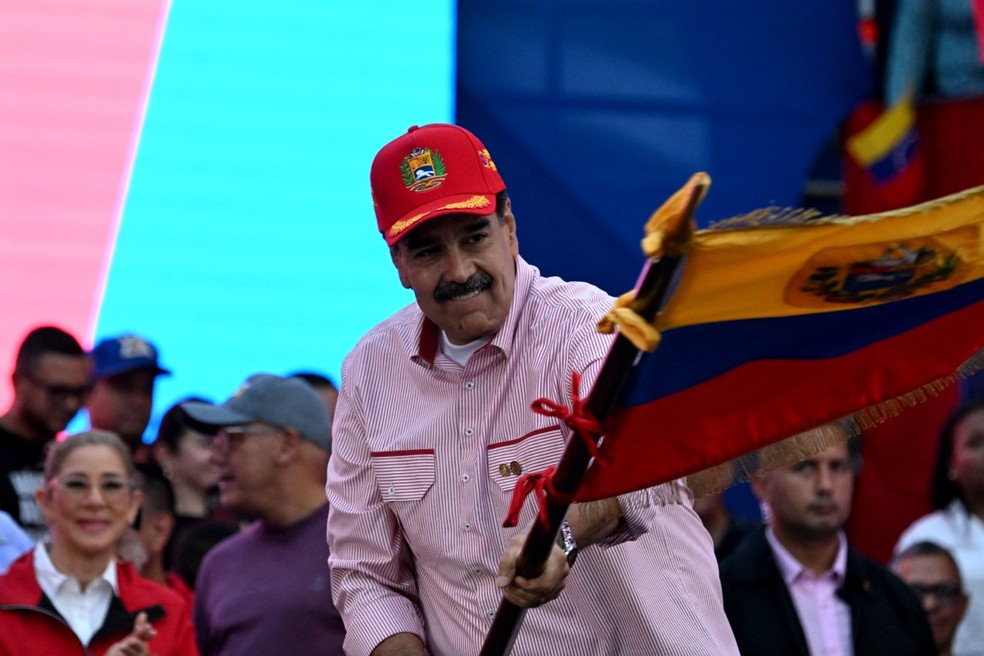 Nicolás Maduro durante evento na Venezuela. — Foto: Juan BARRETO / AFP
