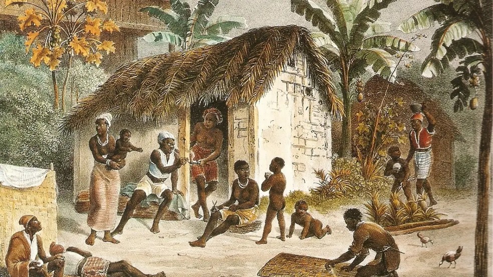 Representação do Quilombo dos Palmares — Foto: Reprodução