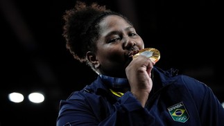 Jogos Olímpicos Paris 2024 - Judô Feminino - Beatriz Souza conquista ouro.  — Foto: Alexandre Loureiro/COB
