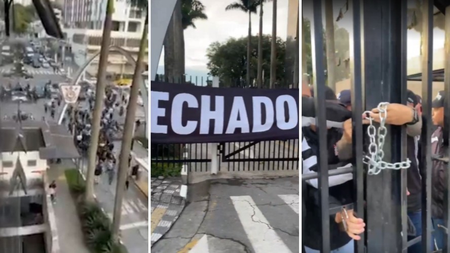 V&Iacute;DEO: torcedores organizados do Corinthians invadem clube: 'fechado por m&aacute;  administra&ccedil;&atilde;o' | Esporte | cbn