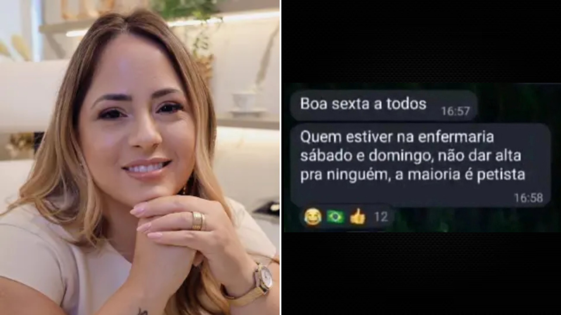 Médica é demitida após orientar equipe a não dar alta a pacientes eleitores do PT no fim de semana do 1° turno